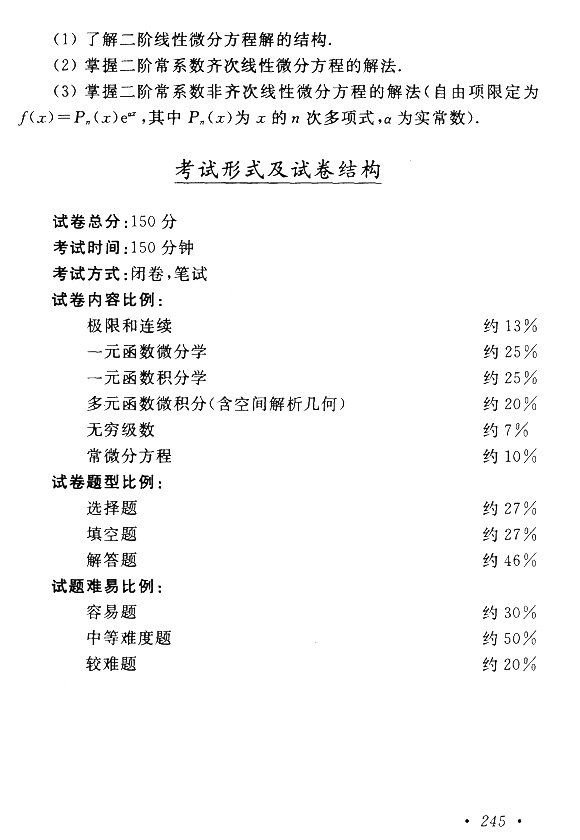 2015年成考專升本高等數(shù)學(xué)(一)考試大綱